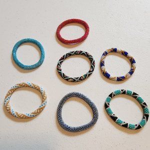 Sashka Co. Glass Bead Handmade Roll-on Bracelets (Group 5)